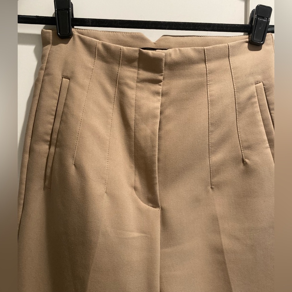Tapered Tan Trousers zara